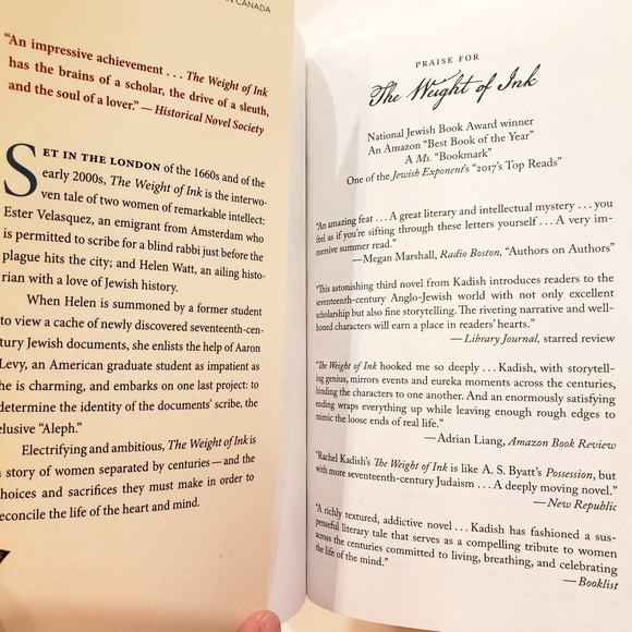The Weight of Ink Soft Cover Book By Rachel Kadish Excellent Condition 575 pages - Picture 2 of 10